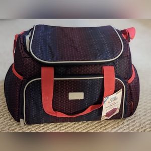 Insulated Cooler Bag with Red Accents
